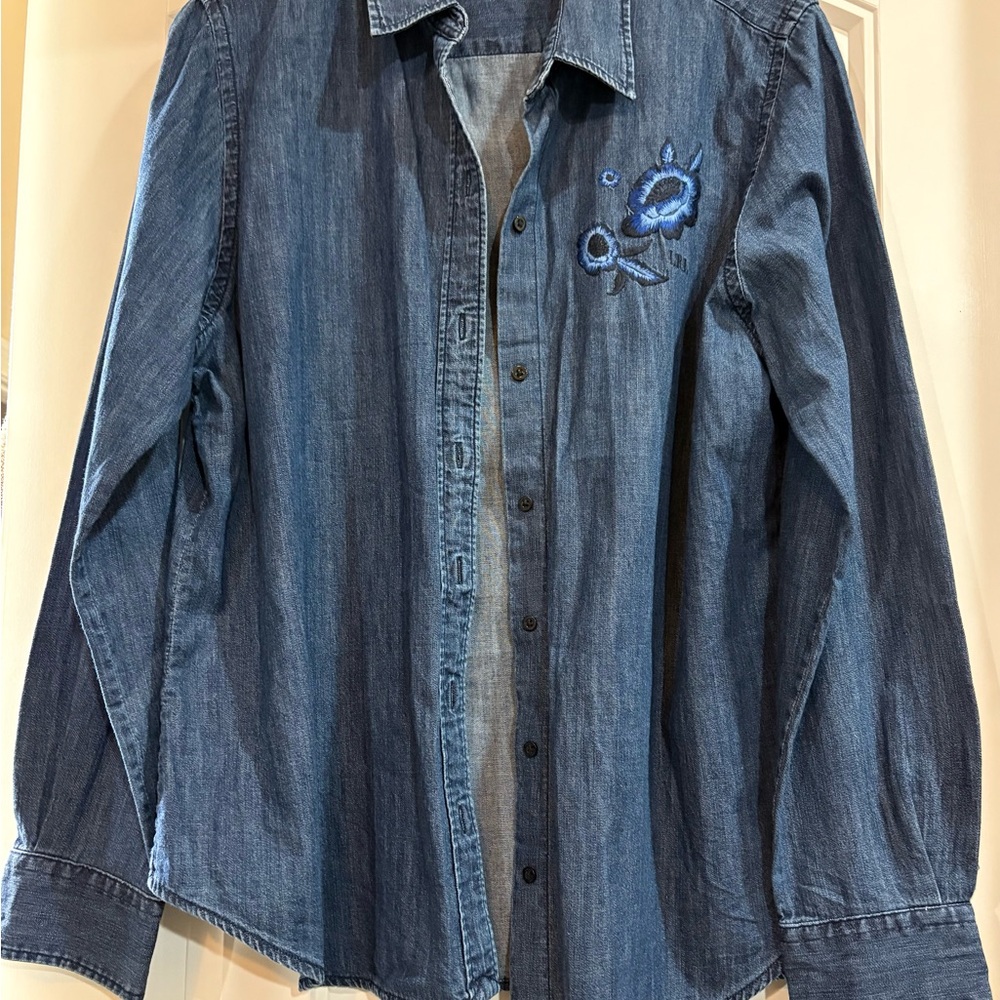 Lauren Ralph Lauren Blue Button Down Shirt